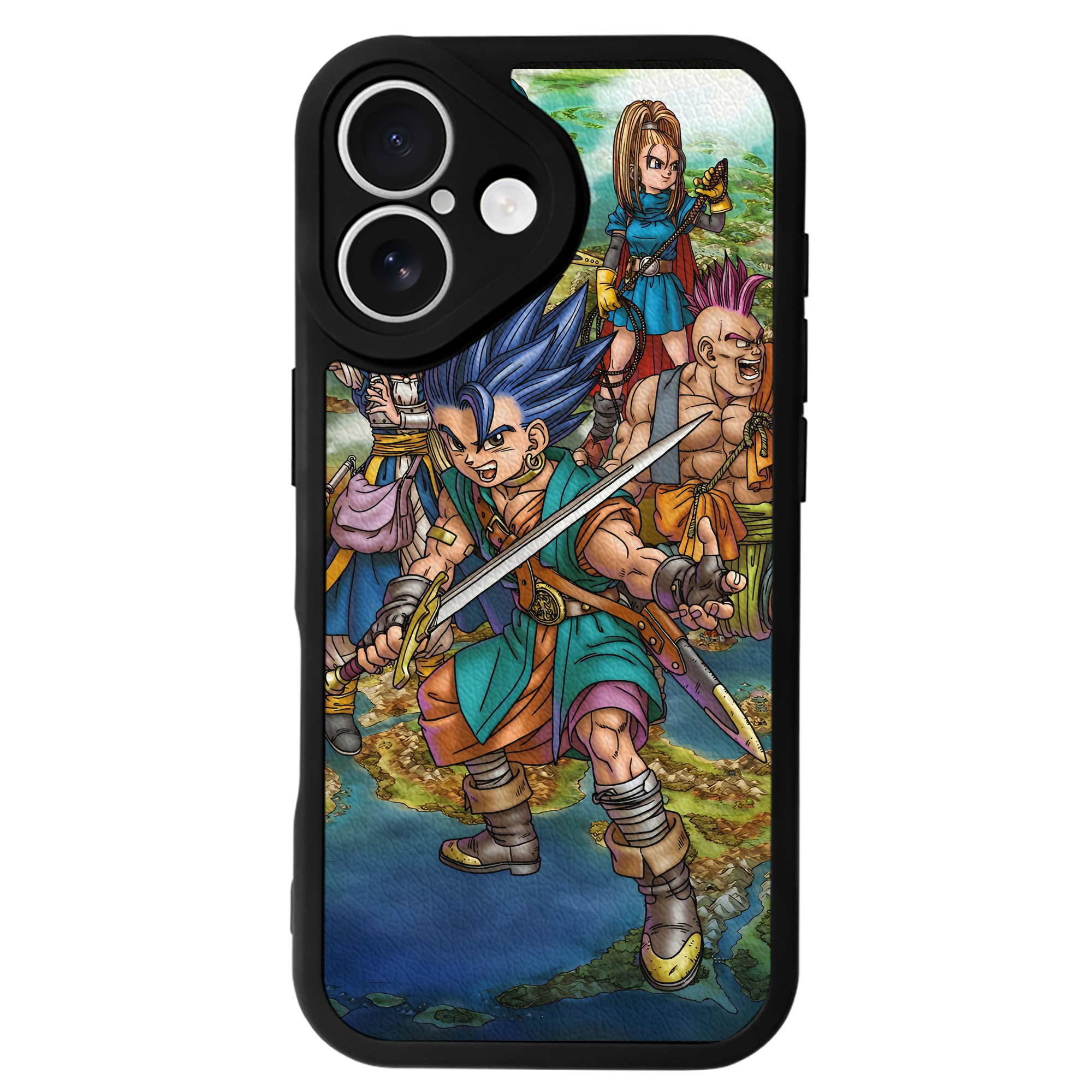 （画像用） ドラゴンクエスト Doragon Kuesuto Dragon Quest 【iPhone 16シリーズ対応】シリコンスマホケース（レザー調） 材質：シリコン